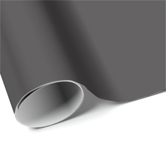 Papier Cadeau Gris foncé uni (Coin rond)