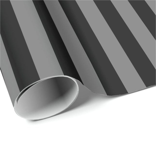 Papier Cadeau Gris/Gris noir (Coin rond)