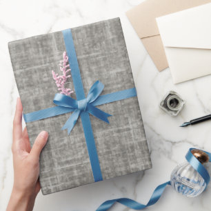 Papier Cadeau Gris Moyen Lin