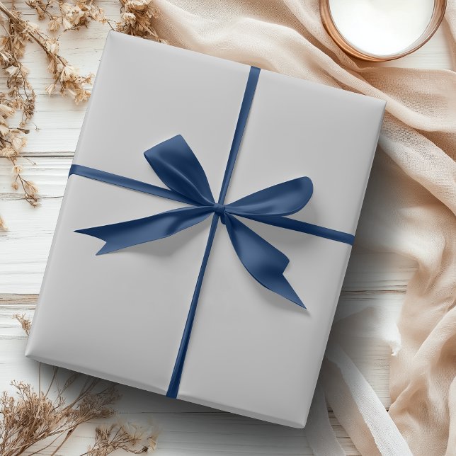 Papier Cadeau Gris Perle Uni | Classique | Élégant (Créateur téléchargé)