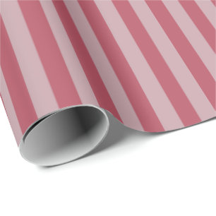 Papier Cadeau Gris poussiéreux rose et rayures rose foncé