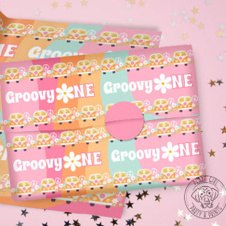 Papier Cadeau Groovy One Anniversaire