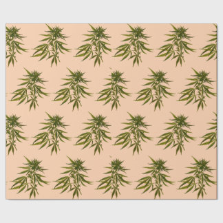 Papier Cadeau Gros Boutons verts sur Bouton Beige Bouton Personn