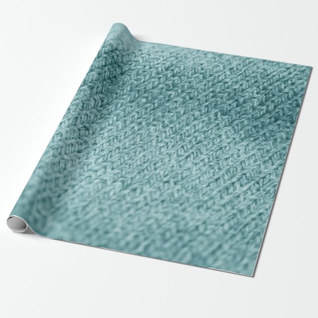Papier Cadeau Gros plan d'arrière - plan texturé tricoté vert.  (Déroulé)