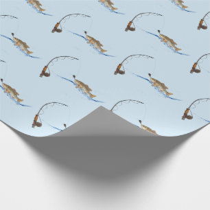 Papier Cadeau gros poisson à hameçon