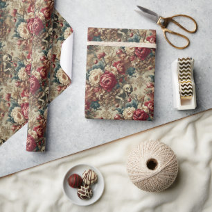 Papier Cadeau Grotesque - Gothique Floral Bandana