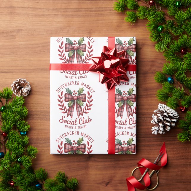 Papier Cadeau Groupe de marché de shopping Nutcracker Social Clu (Cadeau de vacances)