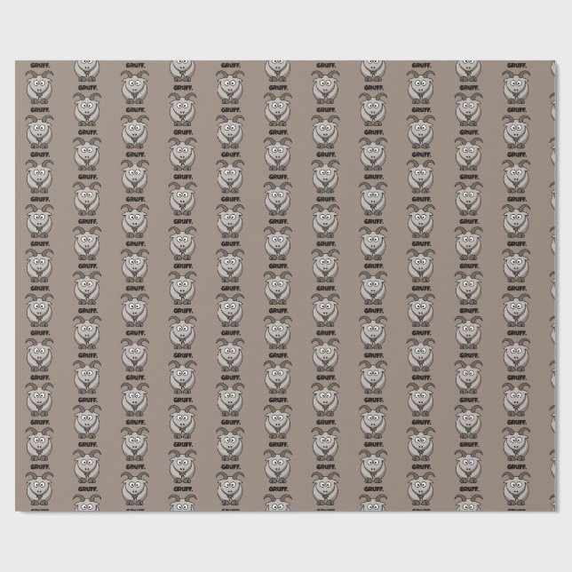Papier Cadeau Gruff Grey Chèvre Funny Fairy Tale Dessin (Plat)