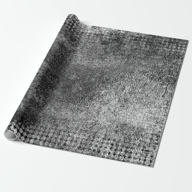 Papier Cadeau Grunge arrière - plan de noir et blanc, vieilli (Déroulé)