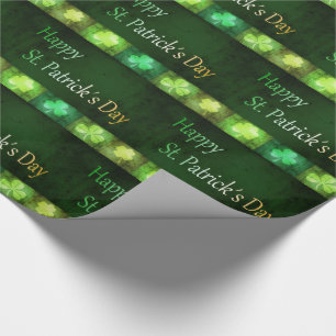 Papier Cadeau Grungy St. Patrick's Day Shamrock Enveloppement pa