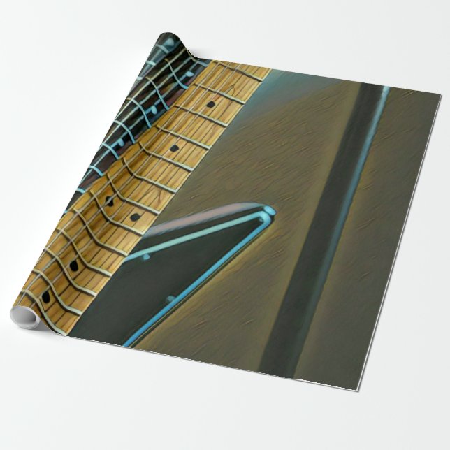 Papier Cadeau guitar gift for fathers day (Déroulé)