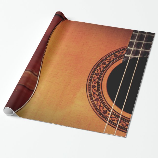 Papier Cadeau Guitare acoustique (Déroulé)
