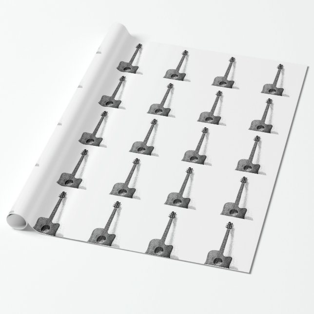 Papier Cadeau Guitare classique (Déroulé)