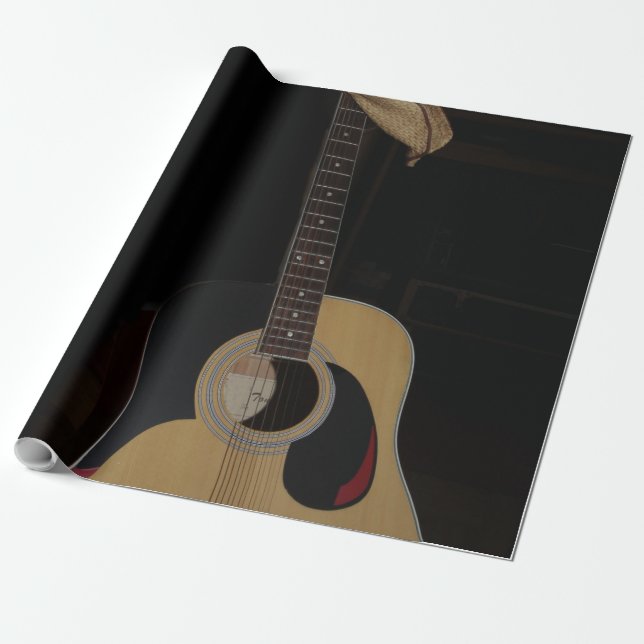 Papier Cadeau Guitare cool (Déroulé)