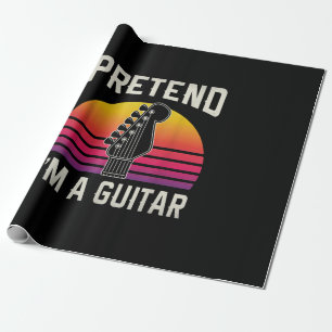 Papier Cadeau Guitariste Prétendez que je suis un anniversaire d