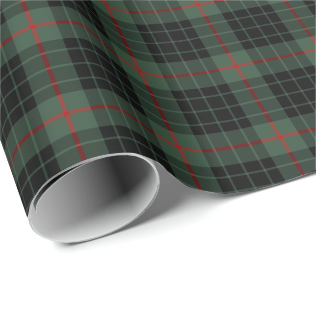 Papier Cadeau Gunn Clan Tartan (Coin rond)