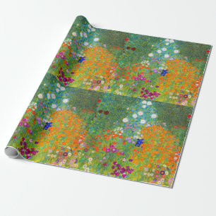 Papier Cadeau Gustav Klimt Bauerngarten Jardin de Fleurs Beaux-A