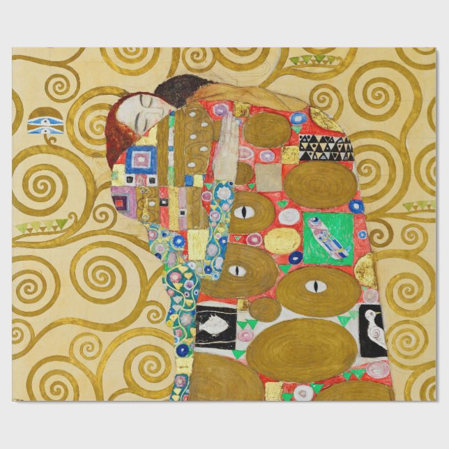 Papier Cadeau Gustav Klimt Exécution Nouveau Couple (Plat)