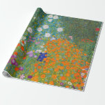 Papier Cadeau Gustav Klimt - Jardin des fleurs<br><div class="desc">Jardin aux fleurs - Gustav Klimt en 1905-1907</div>