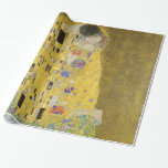 Papier Cadeau Gustav Klimt le baiser<br><div class="desc">Une des images les plus iconiques de Gustav Klimt ; Le baiser.</div>