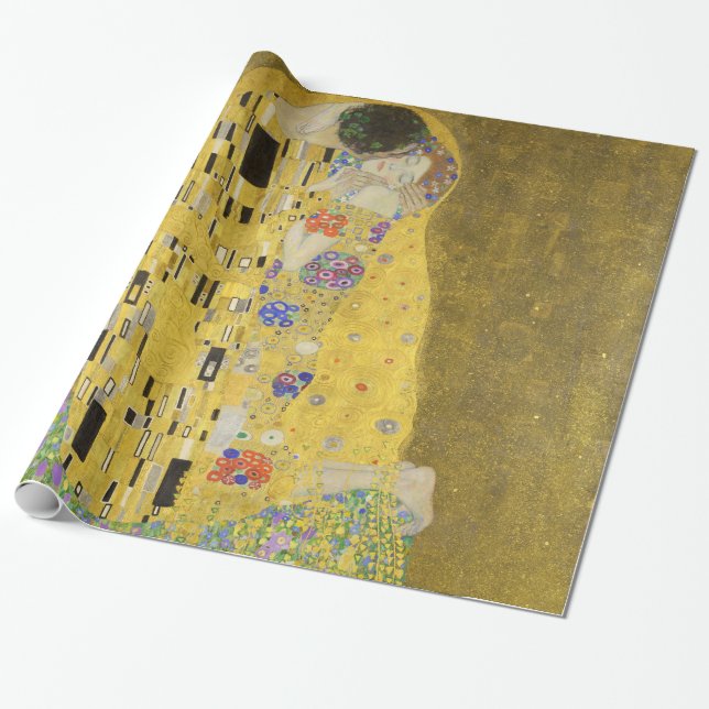 Papier Cadeau Gustav Klimt le baiser (Déroulé)