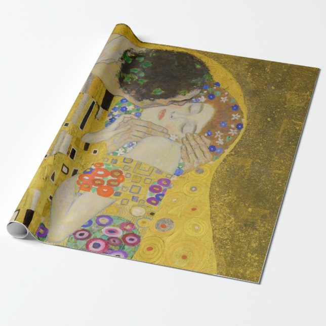 Papier Cadeau Gustav Klimt - Le baiser (Déroulé)