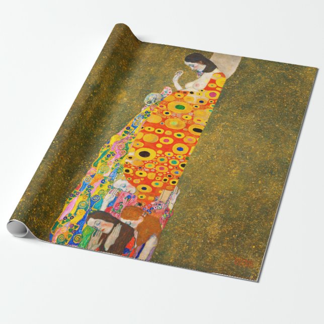 Papier Cadeau Gustav Klimt The Hope II, Die Hoffnung II (Déroulé)