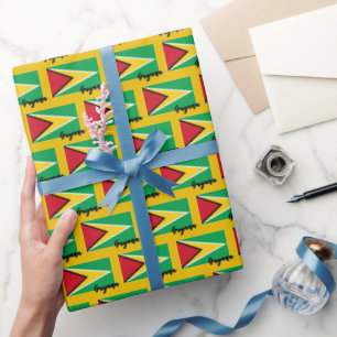 Papier Cadeau Guyana Wrapping Paper, Guyana Flag patriotique