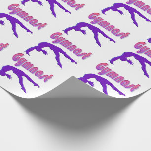 Papier Cadeau Gymnaste Power Tumbling Purple Metallen