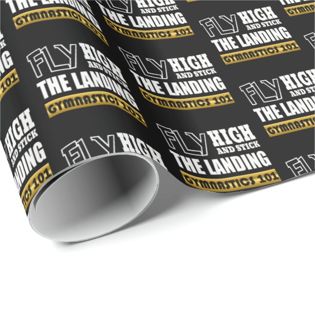 Papier Cadeau Gymnastique 101 Fly High - Bar Gymnaste (Coin rond)