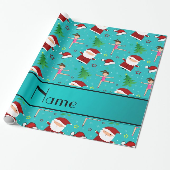 Papier Cadeau Gymnastique nommée faite sur commande Santa de (Déroulé)
