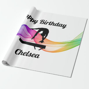 Papier Cadeau Gymnastique Papier d'enveloppement d'anniversaire