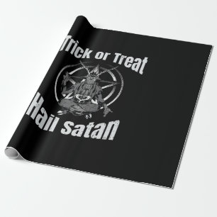 Papier Cadeau Hail Satan Pentagram Goat Halloween