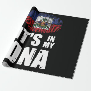 Papier Cadeau Haïti C'est Dans Mon ADN Empreinte De Fierté Haïti
