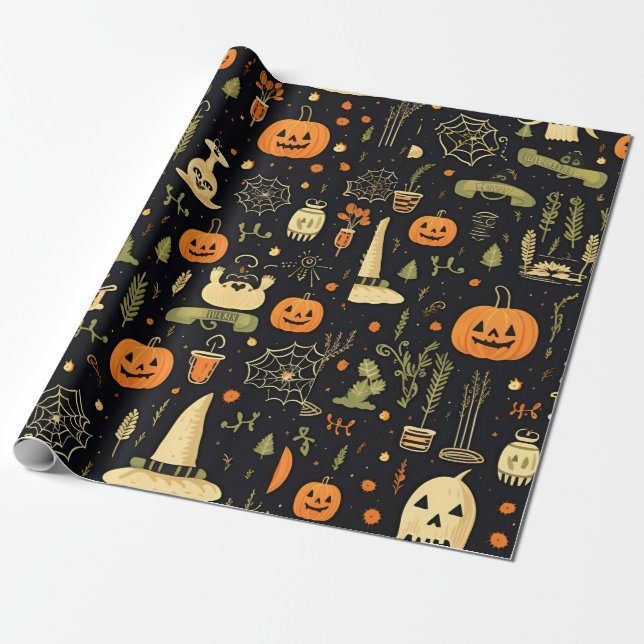 Papier Cadeau Halloween (Déroulé)