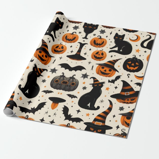 PAPIER CADEAU HALLOWEEN (Déroulé)