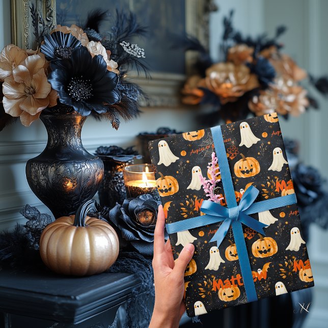 Papier Cadeau Halloween à thème pour les enfants personnalisée (Créateur téléchargé)