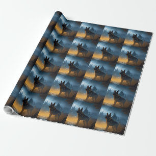 Papier Cadeau Halloween allemand mouton effrayant