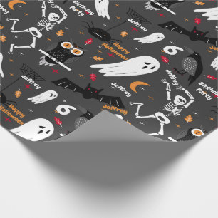 Papier Cadeau Halloween Anniversaire de enfant Personnaliser 4 N