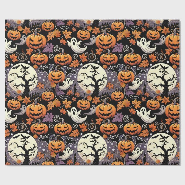 Papier Cadeau Halloween/Automne/Automne (Plat)