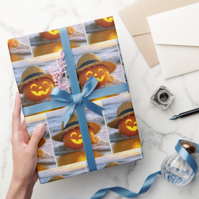 Papier Cadeau Halloween Beach Jack-o-lantern (Cadeaux)