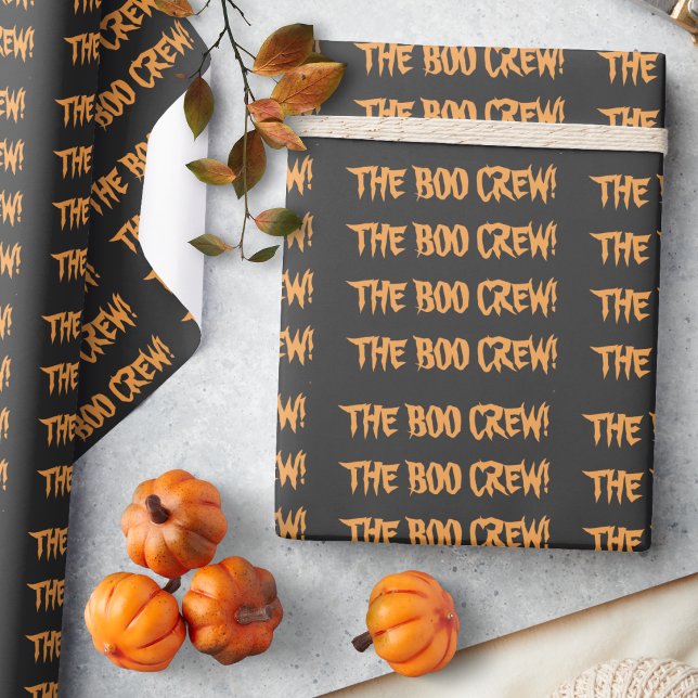 Papier cadeau Halloween Boo Crew pour enfants (Créateur téléchargé)