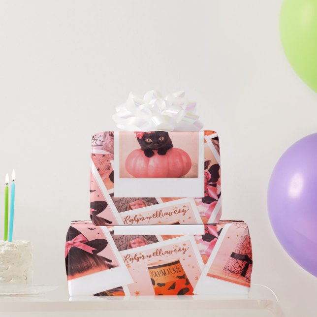 Papier Cadeau Halloween Collage Soft Feminine (Cadeaux de fête)