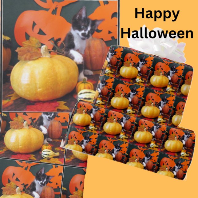Papier Cadeau Halloween de Cowboy - Chat / Kitten Papier à envel (Créateur téléchargé)