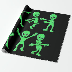 Papier Cadeau Halloween de danse des aliens