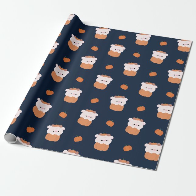 Papier Cadeau Halloween de la vache (Déroulé)