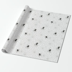 Papier Cadeau Halloween éffrayante Déplaisante Spider Web