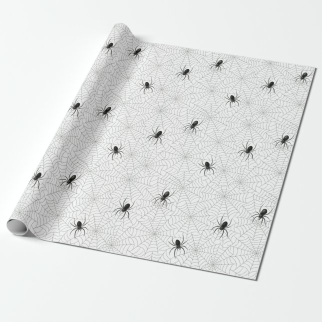 Papier Cadeau Halloween éffrayante Déplaisante Spider Web (Déroulé)