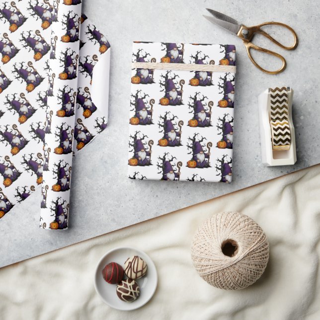 Papier Cadeau Halloween Gnome Wrapping Paper (Artisanat)