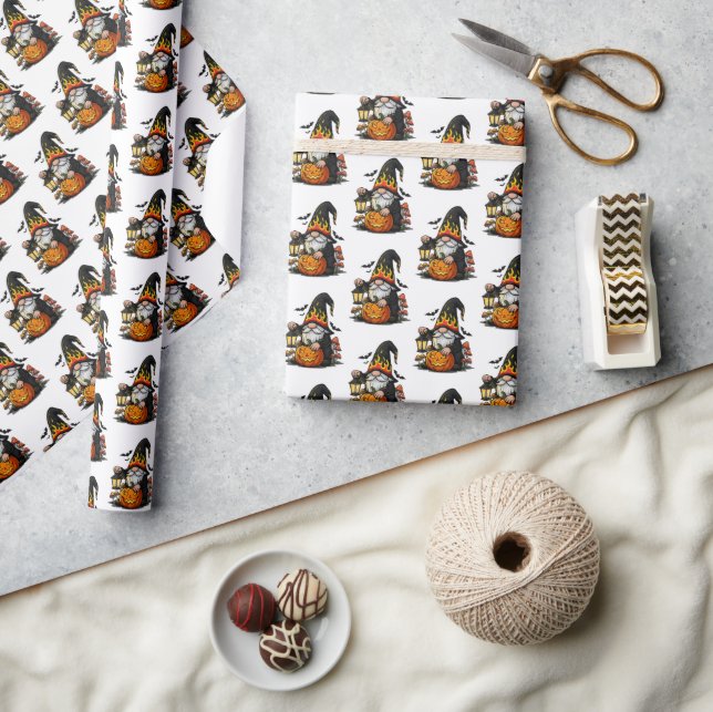 Papier Cadeau Halloween Gnome Wrapping Paper (Artisanat)